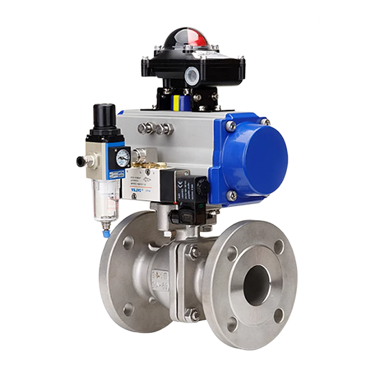 太阳集团tyc4633-气动法兰球阀 流体控制